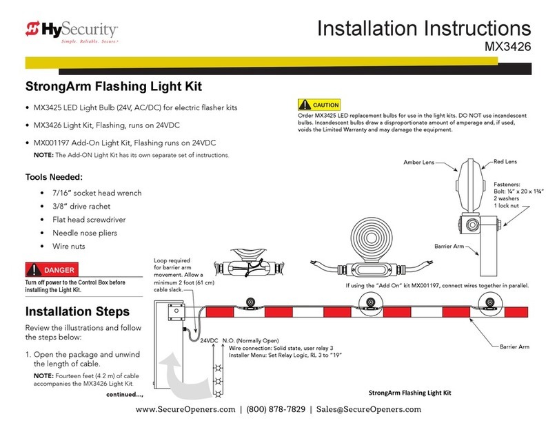 HySecurity MX3426 installation instructions