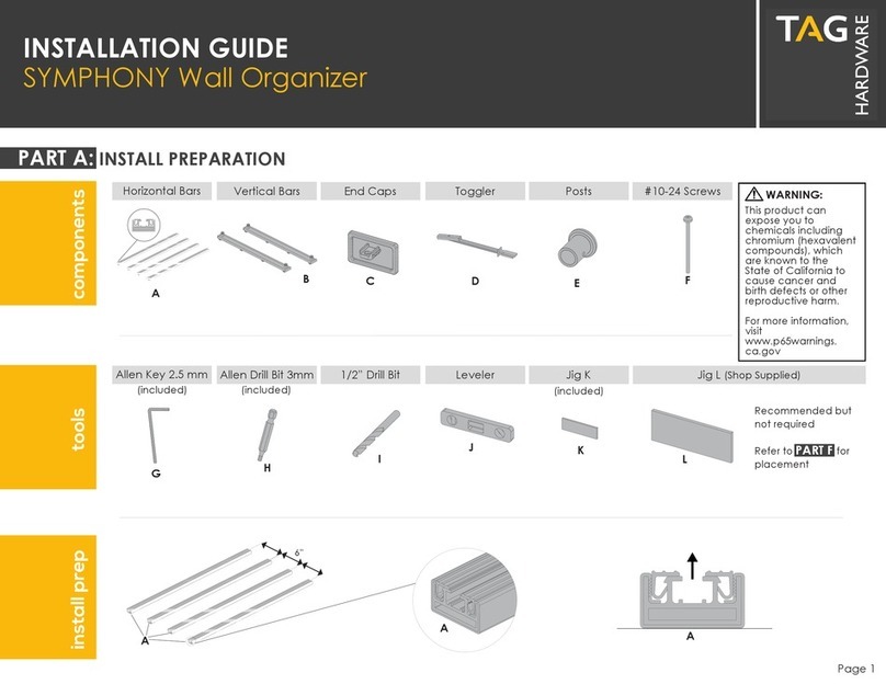 TAG HARDWARE SYMPHONY installation guide TAG HARDWARE SYMPHONY installation guide