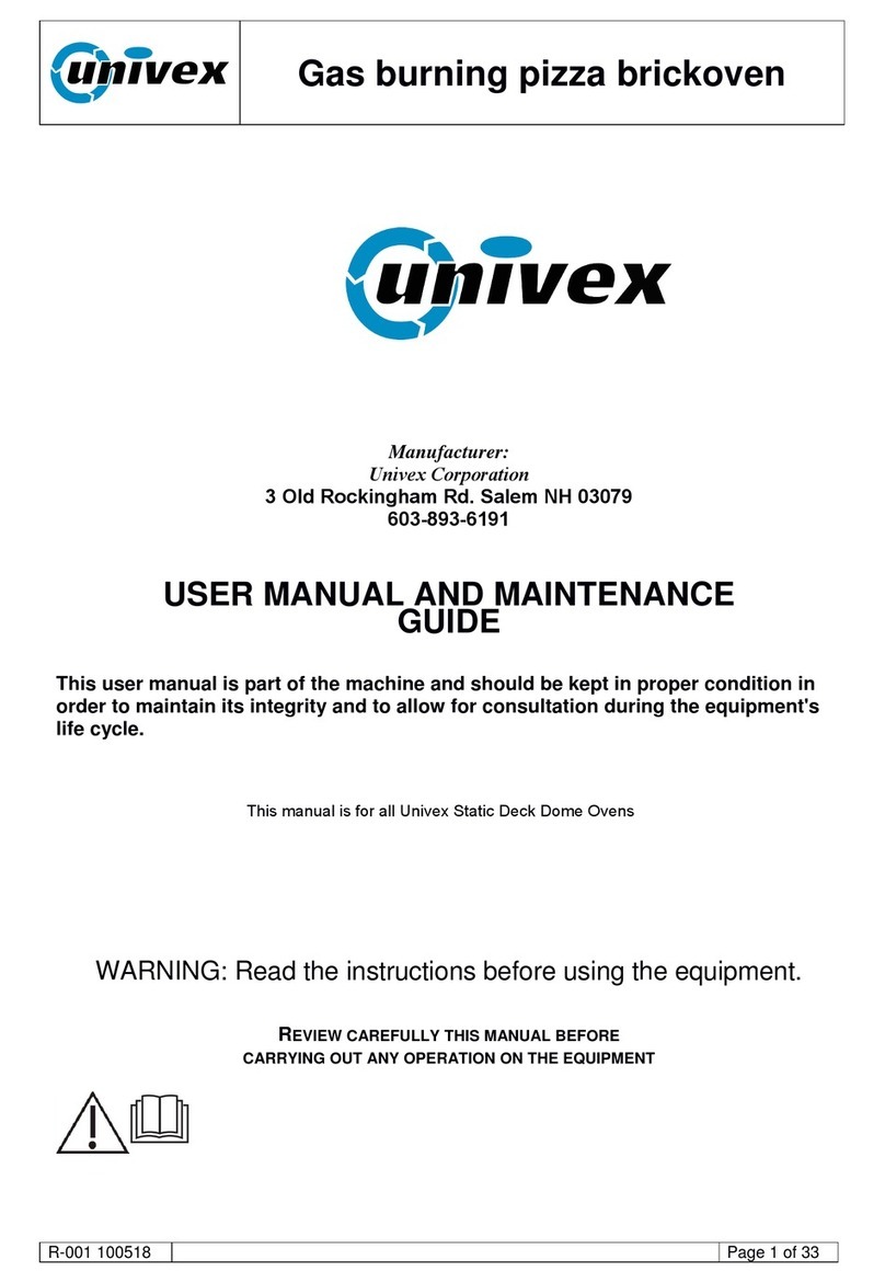 Univex DOME39 S User manual and maintenance guidelines