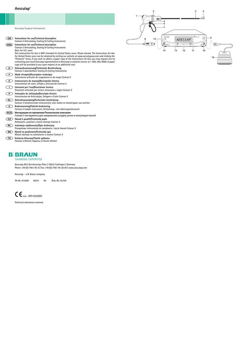 Braun Aesculap Caiman 5 User manual Braun Aesculap Caiman 5 User manual