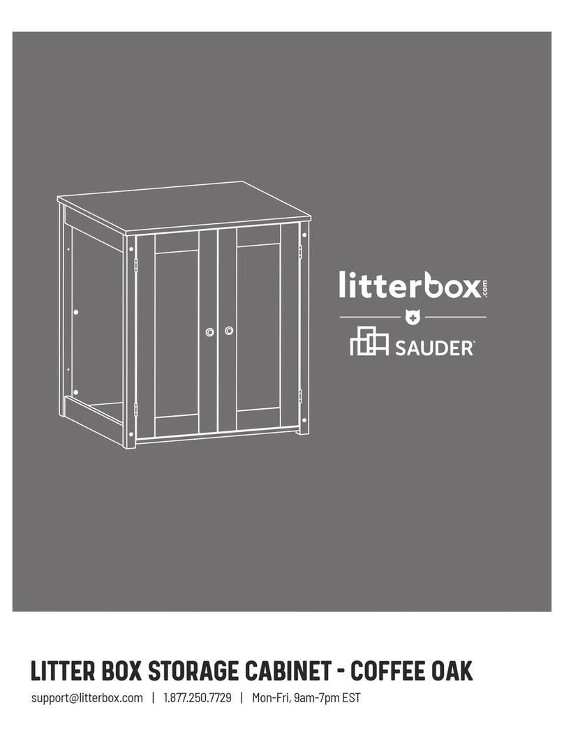 Litter box Sauder 425616 quick start guide Litter box Sauder 425616 quick start guide