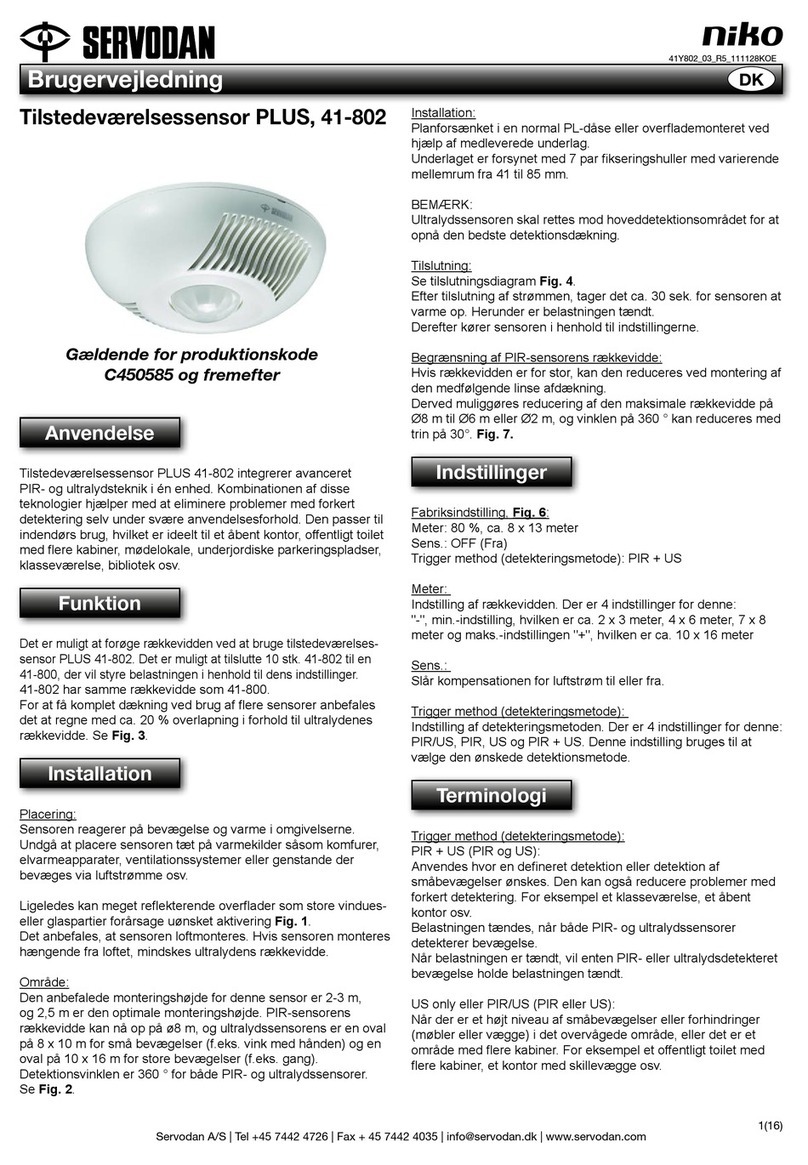 Servodan Niko PLUS 41-802 user guide