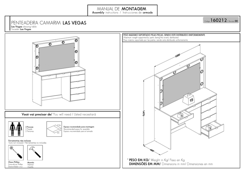 Casas Bahia LAS VEGAS Assembly instructions