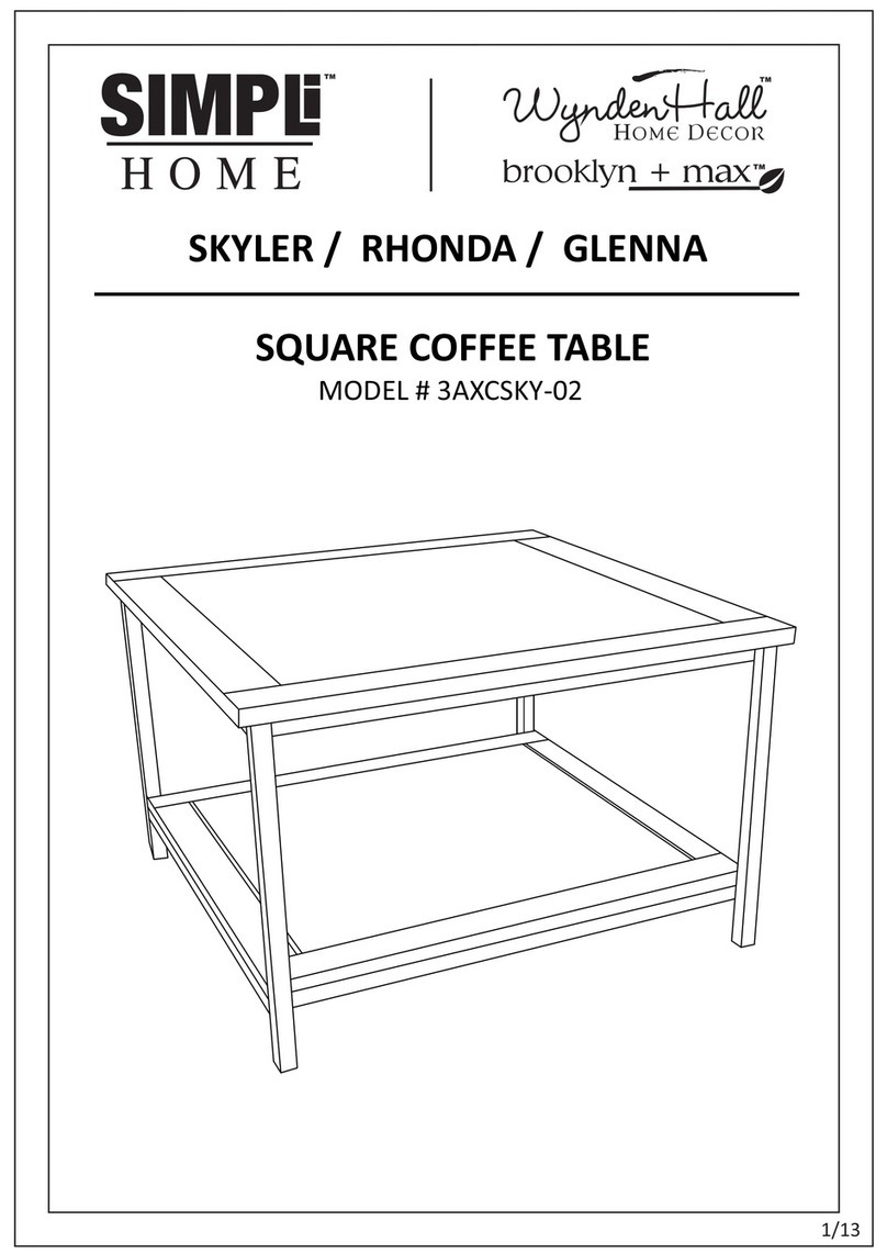 Simpli Home WyndenHall brooklyn + max 3AXCSKY-02 User manual