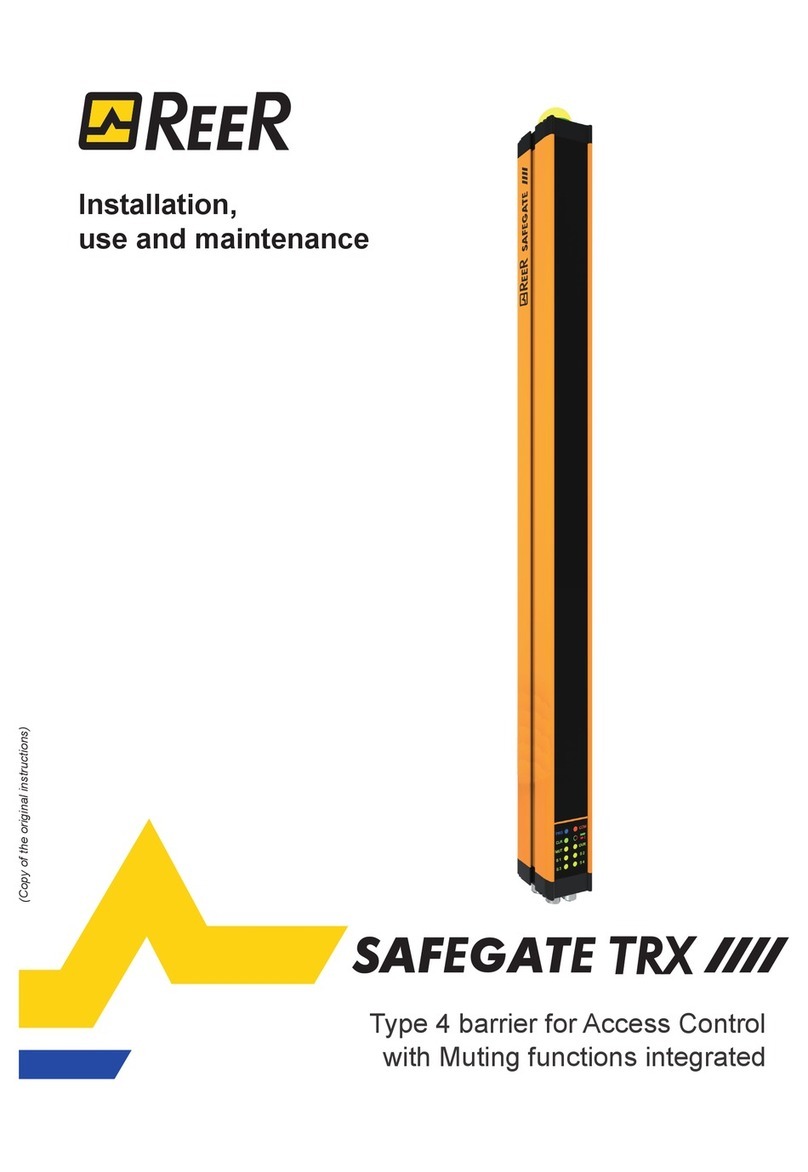 Reer SAFEGATE TRX Installation, use and maintenance Reer SAFEGATE TRX Installation, use and maintenance