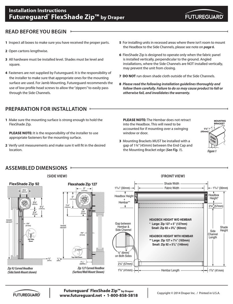Draper Futureguard FlexShade Zip User manual