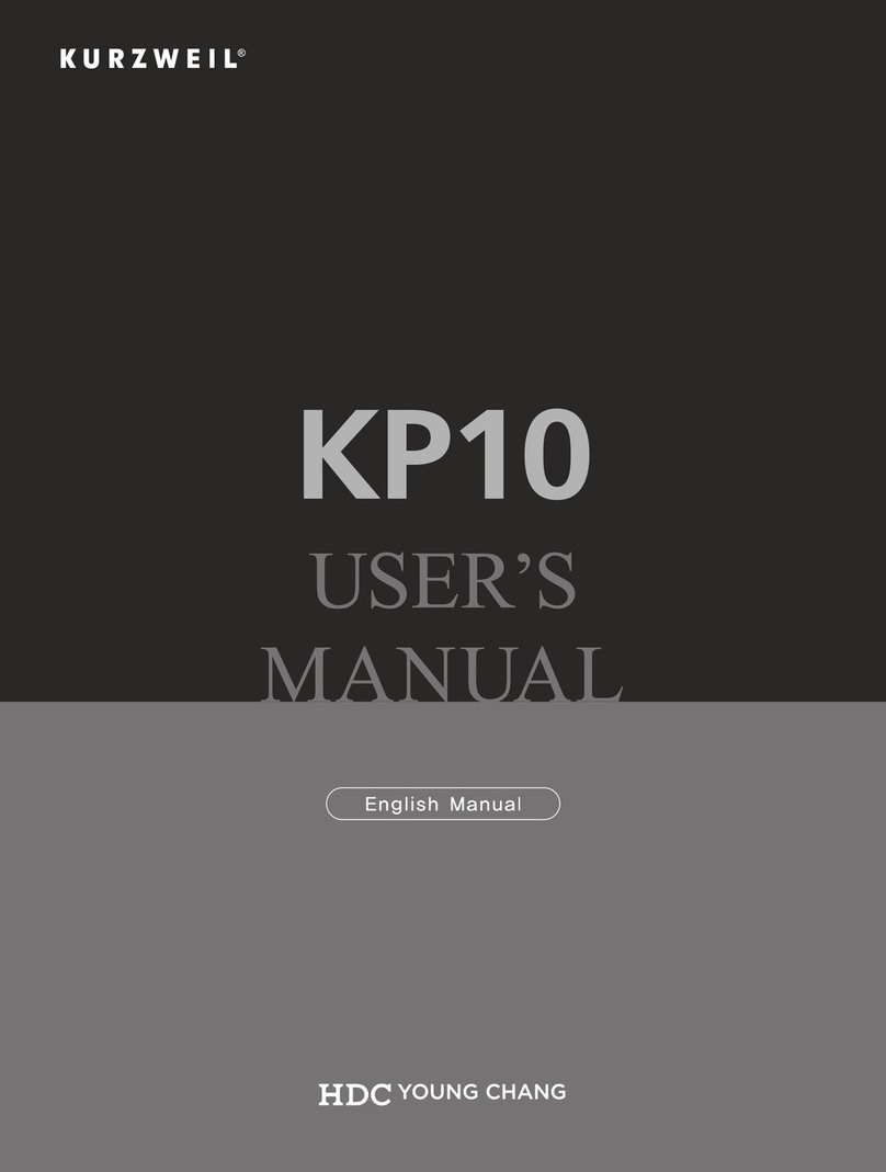 Kurzweil KP10 User manual Kurzweil KP10 User manual