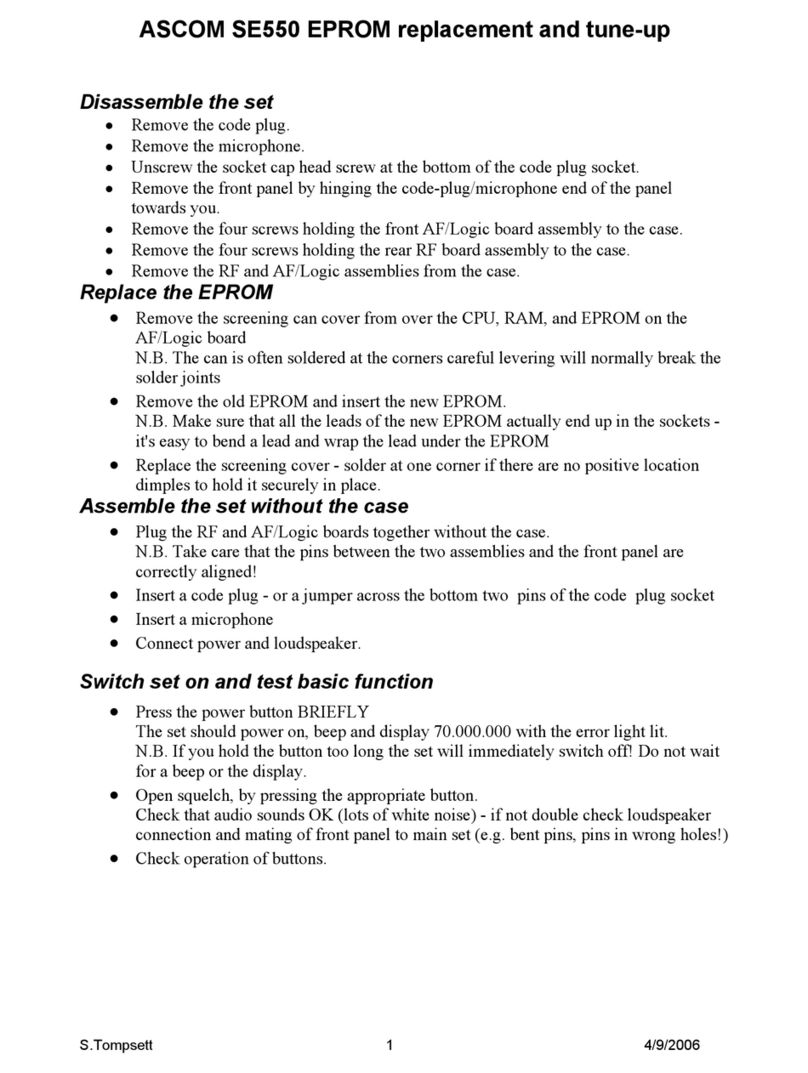 ASCOM SE550 Replacement manual