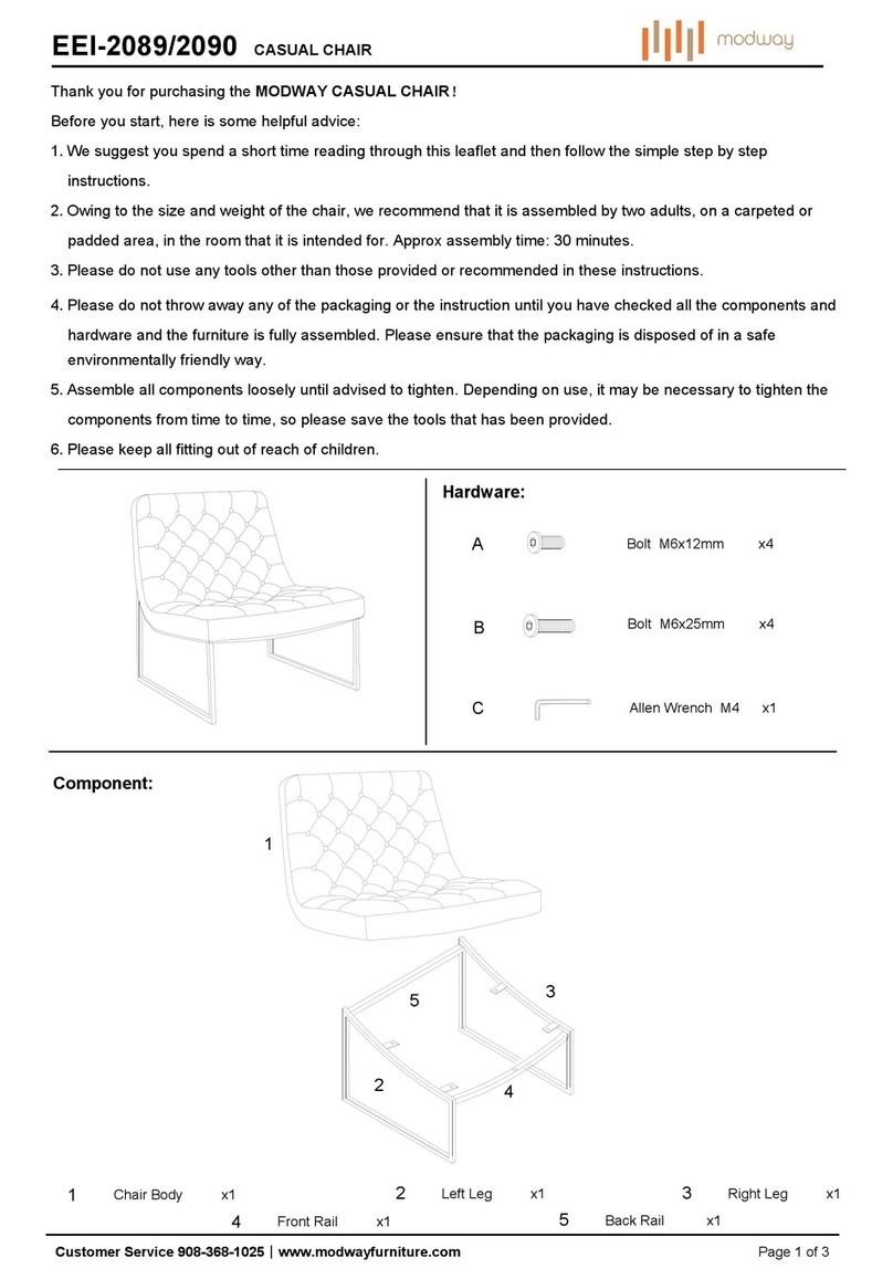 modway EEI-2089 Assembly instruction modway EEI-2089 Assembly instruction