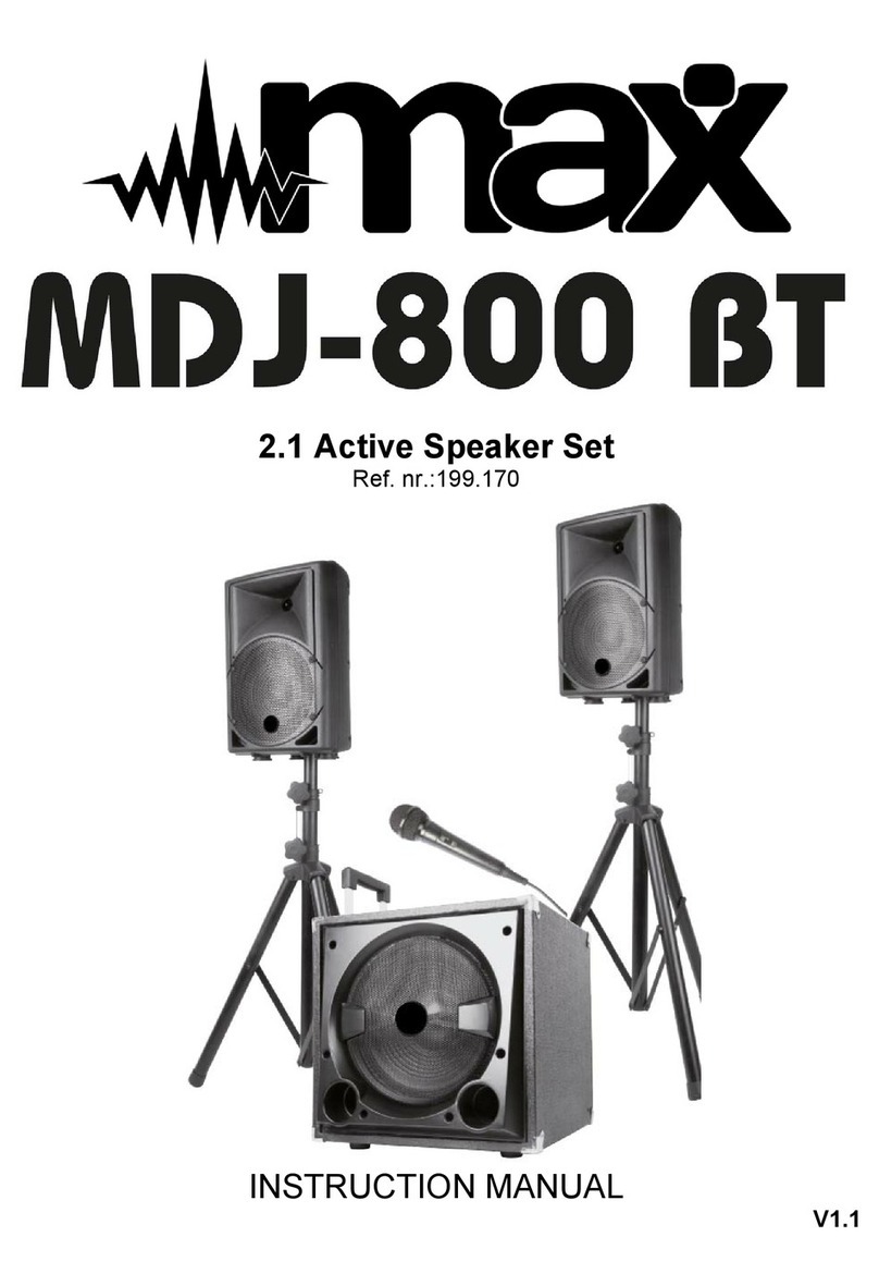 Max MDJ-800 BT User manual