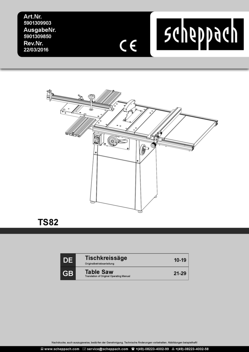 Scheppach TS82 Translation of original operating manual