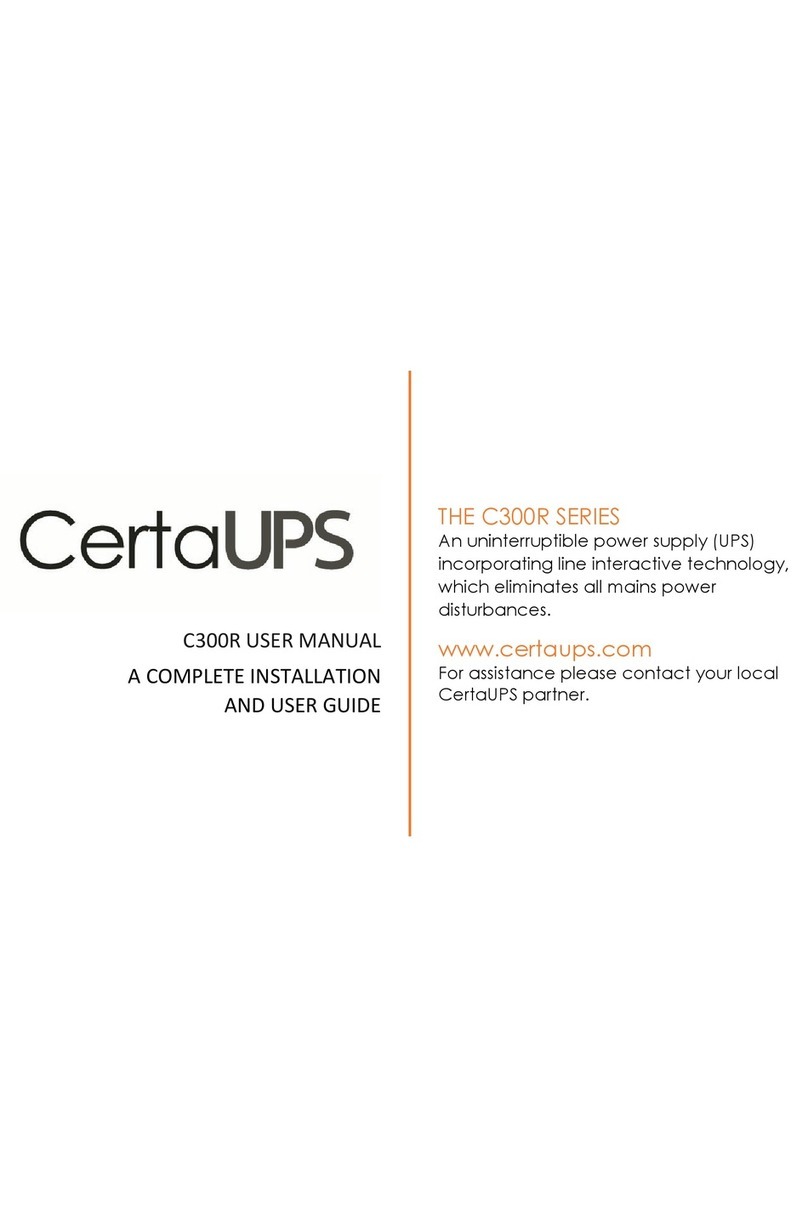 CertaUPS C300R User manual