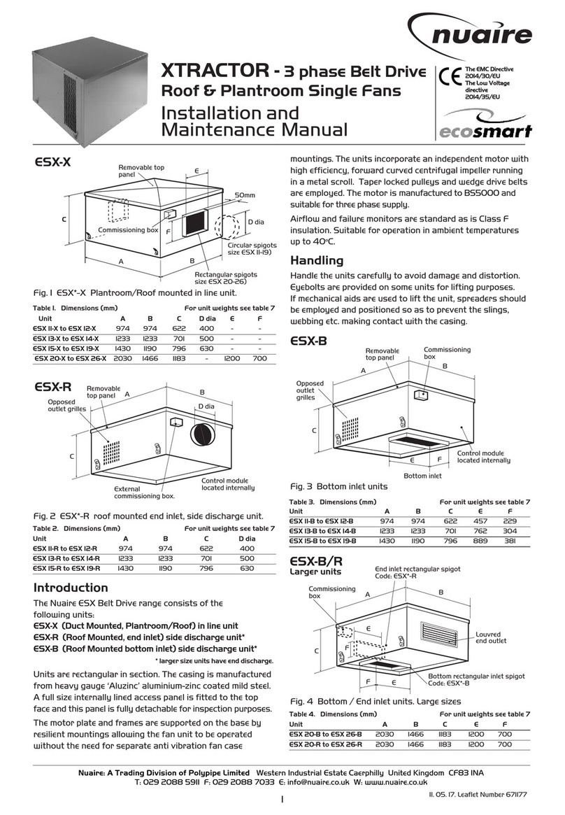 NuAire ECOSMART XTRACTOR Installation and maintenance manual
