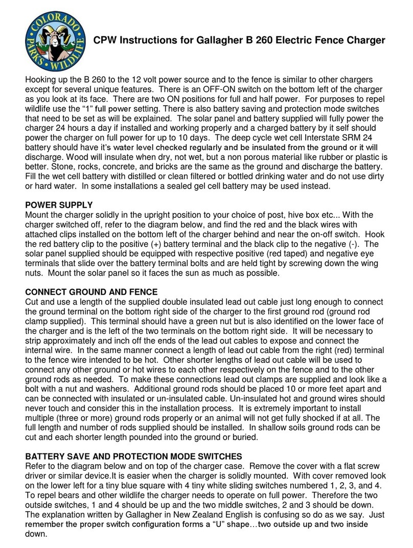 Gallagher B 260 instructions
