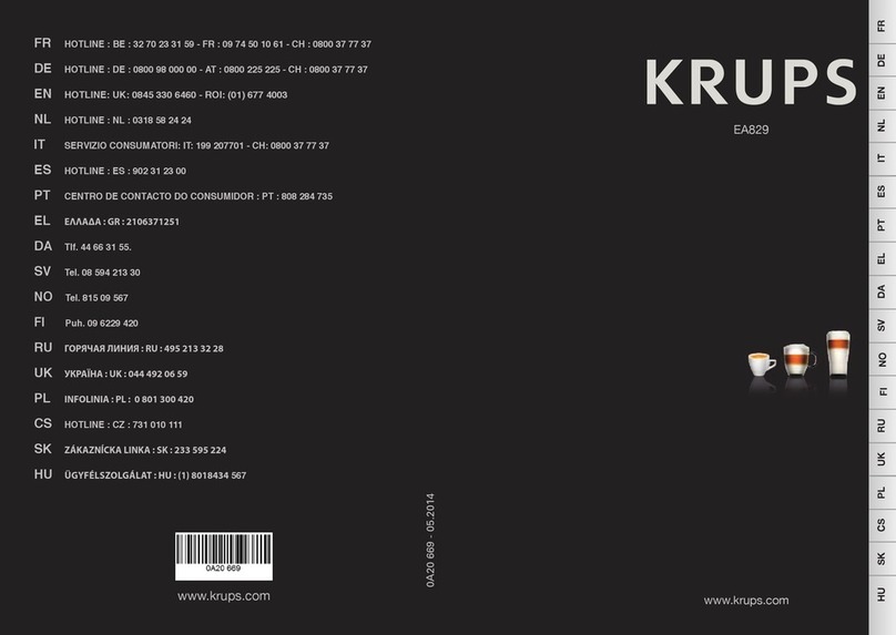 Krups EA829 LATT'ESPRESS User manual