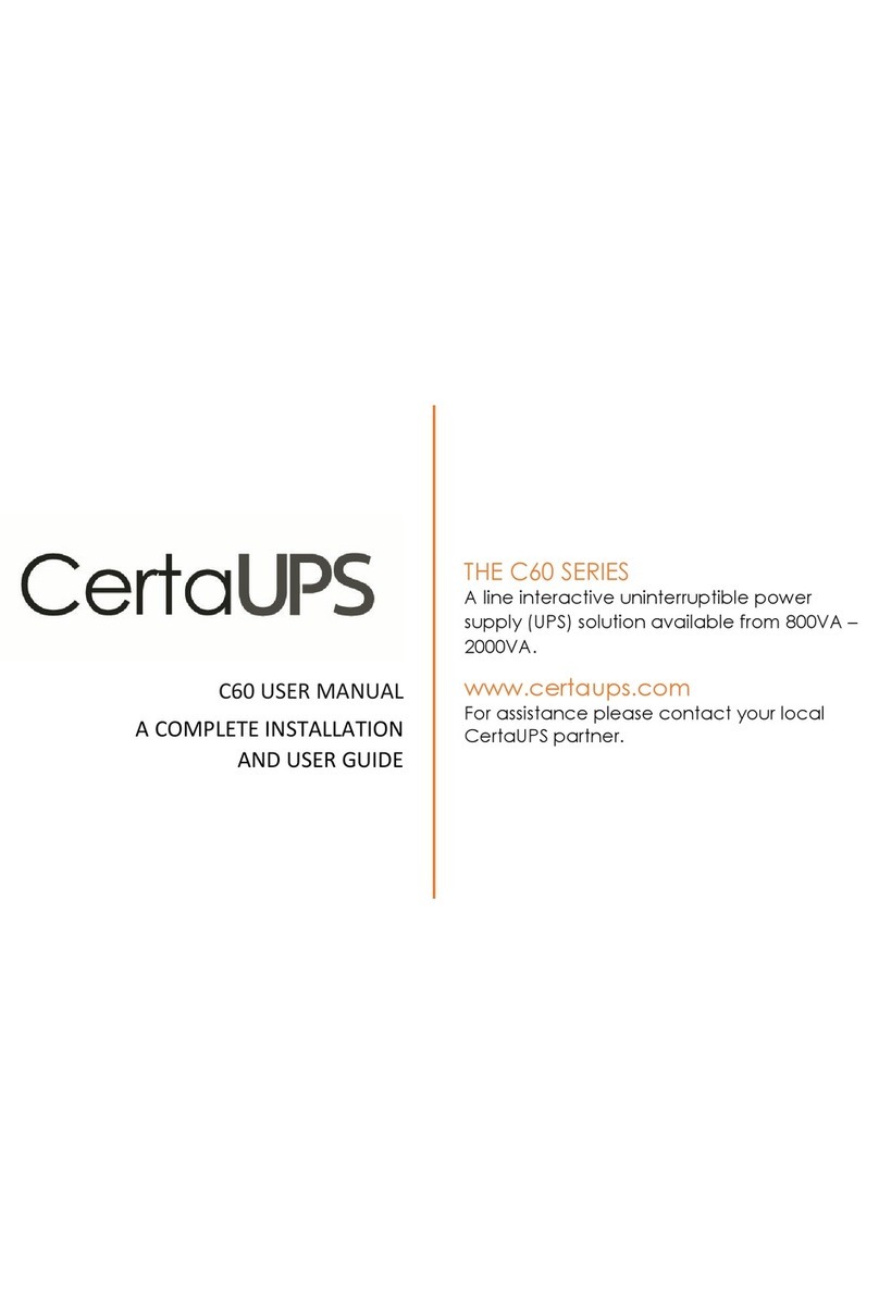 CertaUPS C60 Series user manual