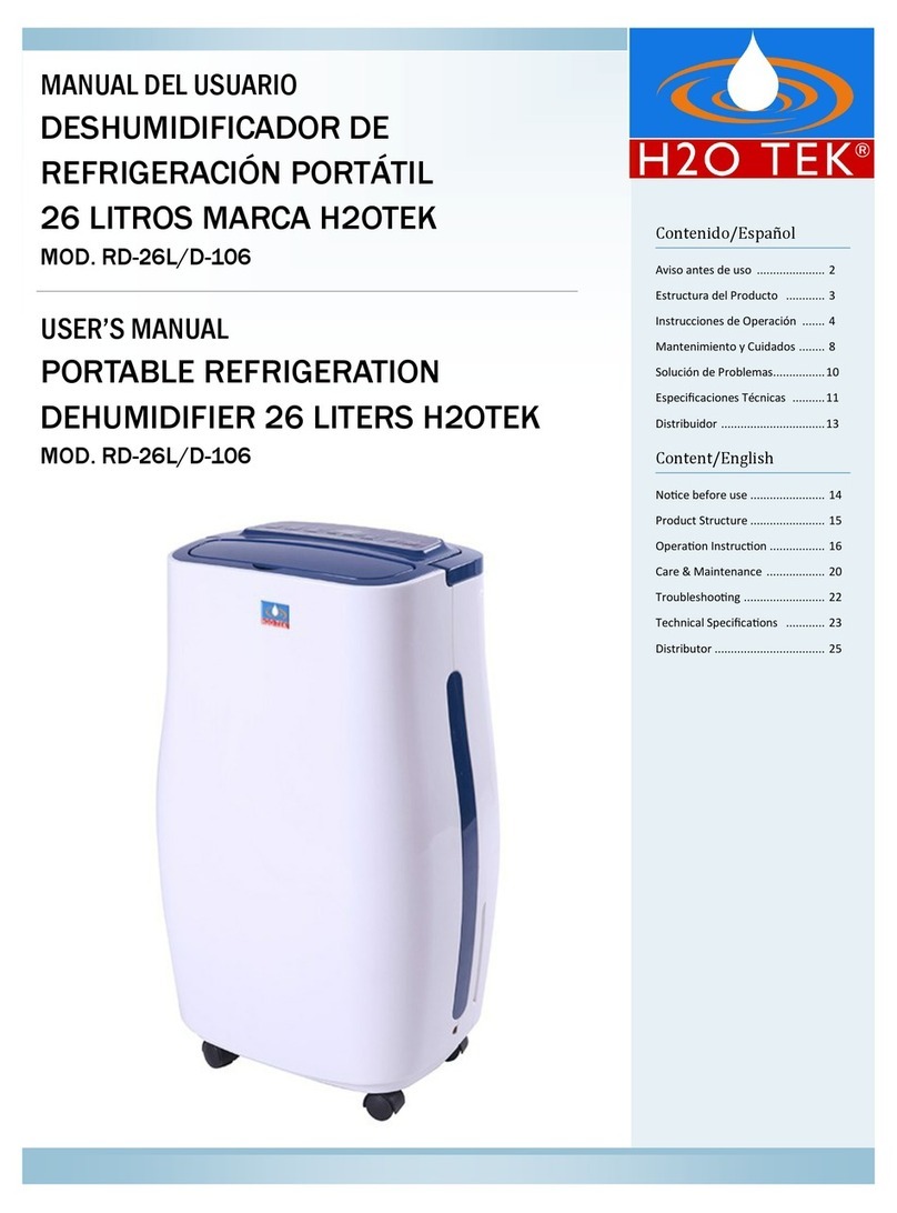 H2O TEK RD-26L/D-106 User manual