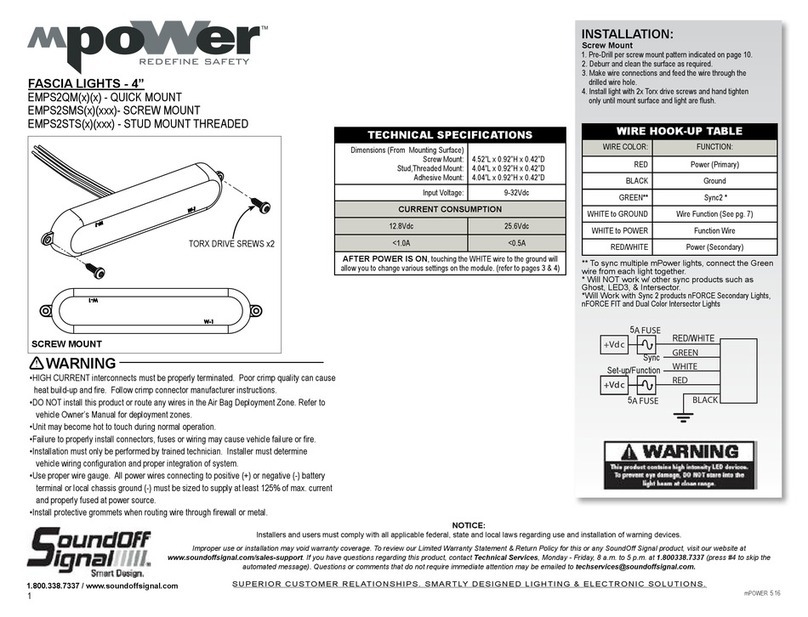 Soundoff Signal MPOWER EMPS2QM Series User manual