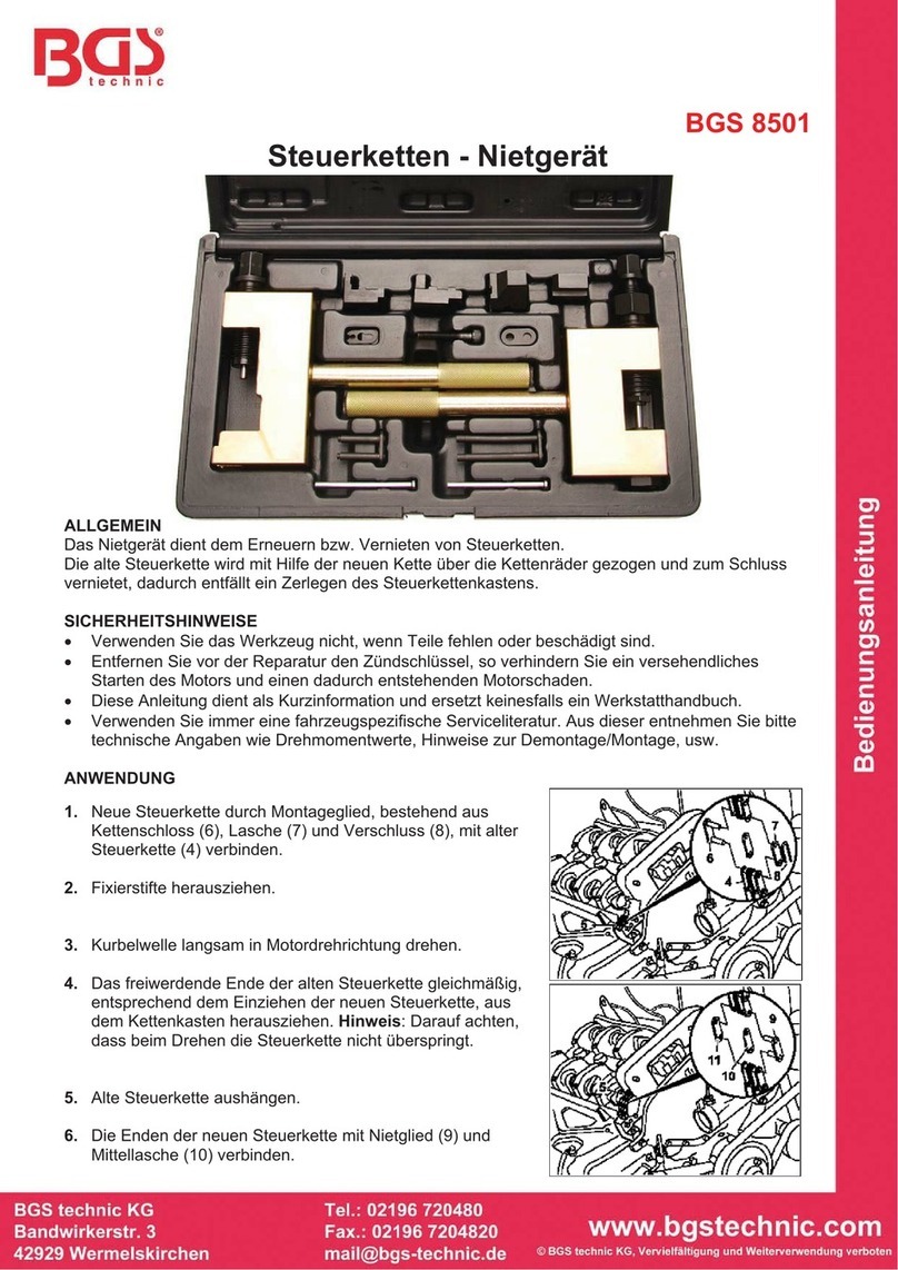 BGS technic 8501 instruction manual