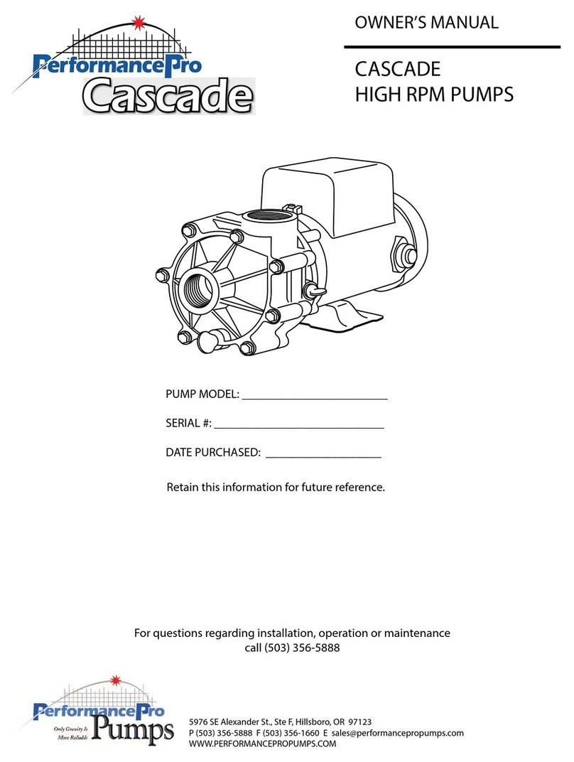 PerformancePro Cascade Series owner's manual
