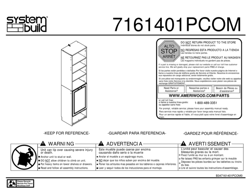 Ameriwood System Build 7161401PCOM User manual