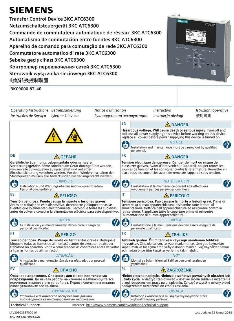 Siemens 3KC ATC6300 User manual Siemens 3KC ATC6300 User manual