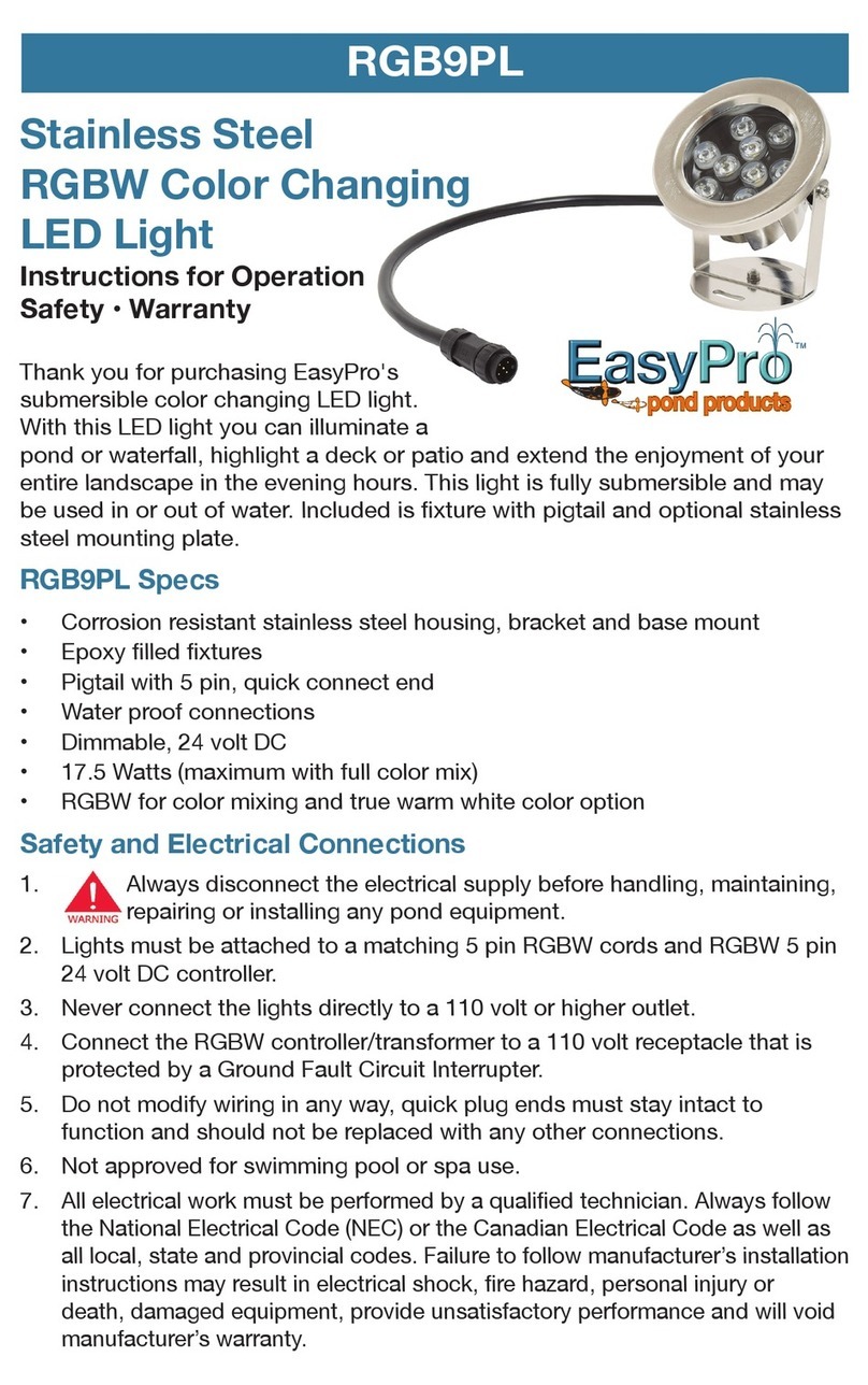 EasyPro RGB9PL Instructions for operation