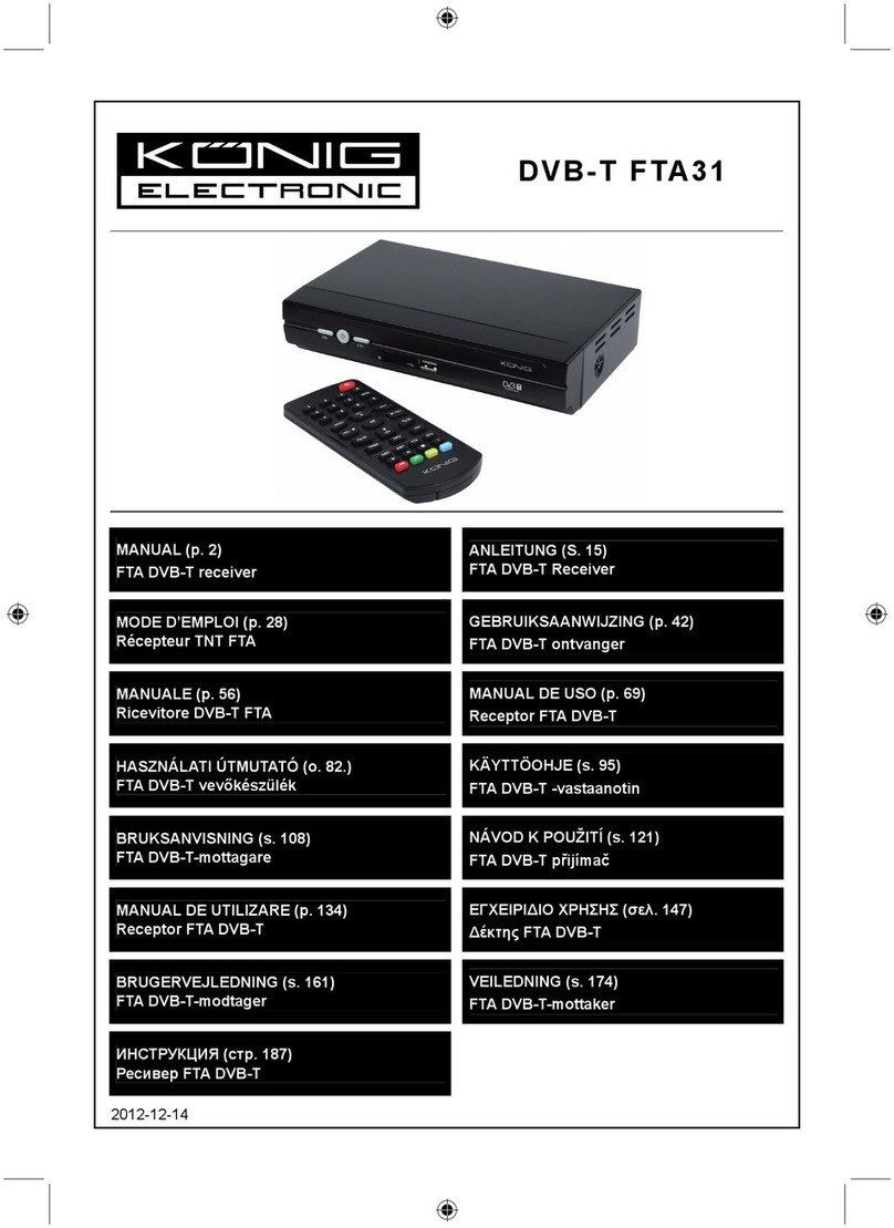 König Electronic DVB-T FTA31 manual