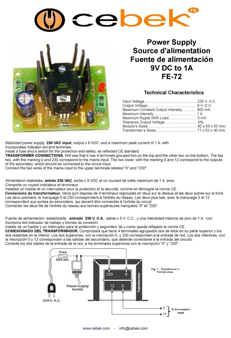 CEBEK FE-72 user manual