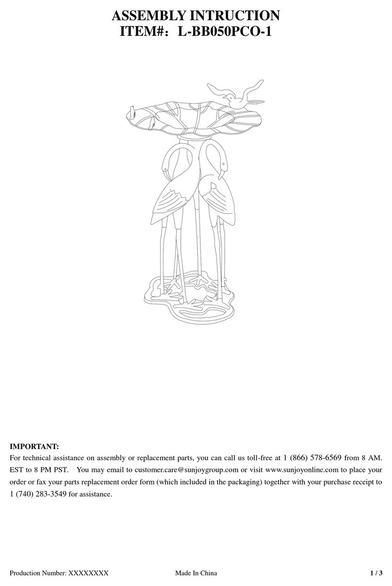 Sunjoy L-BB050PCO-1 User manual Sunjoy L-BB050PCO-1 User manual