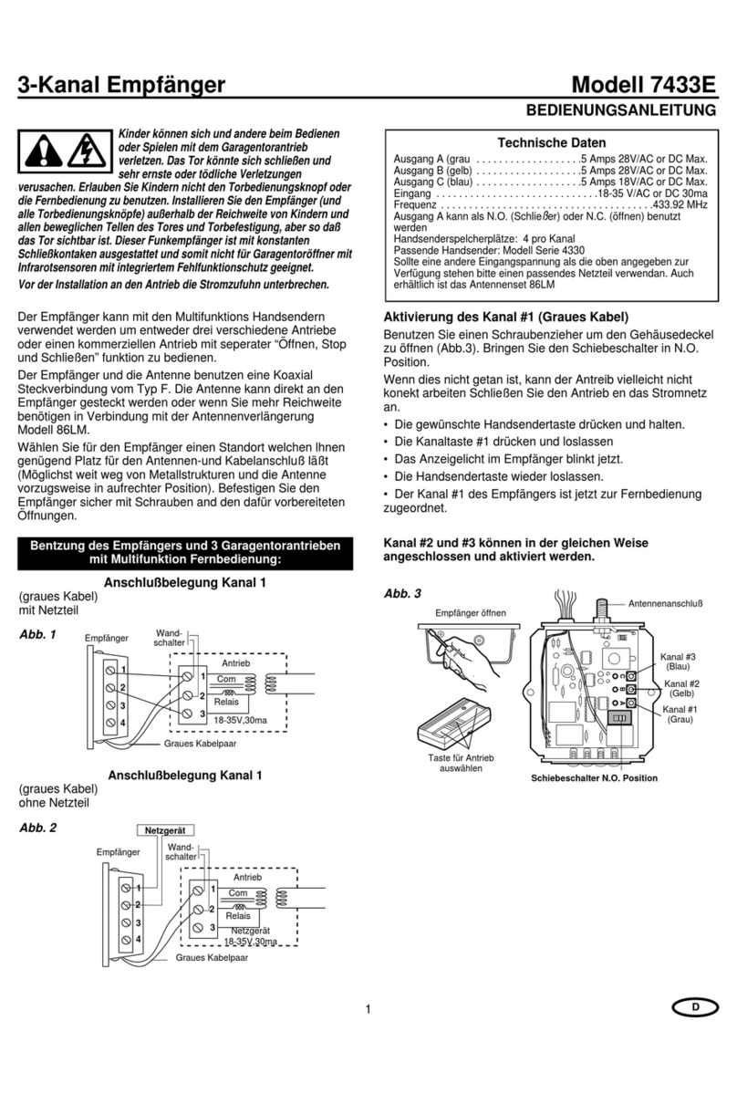 Chamberlain 7433E quick guide