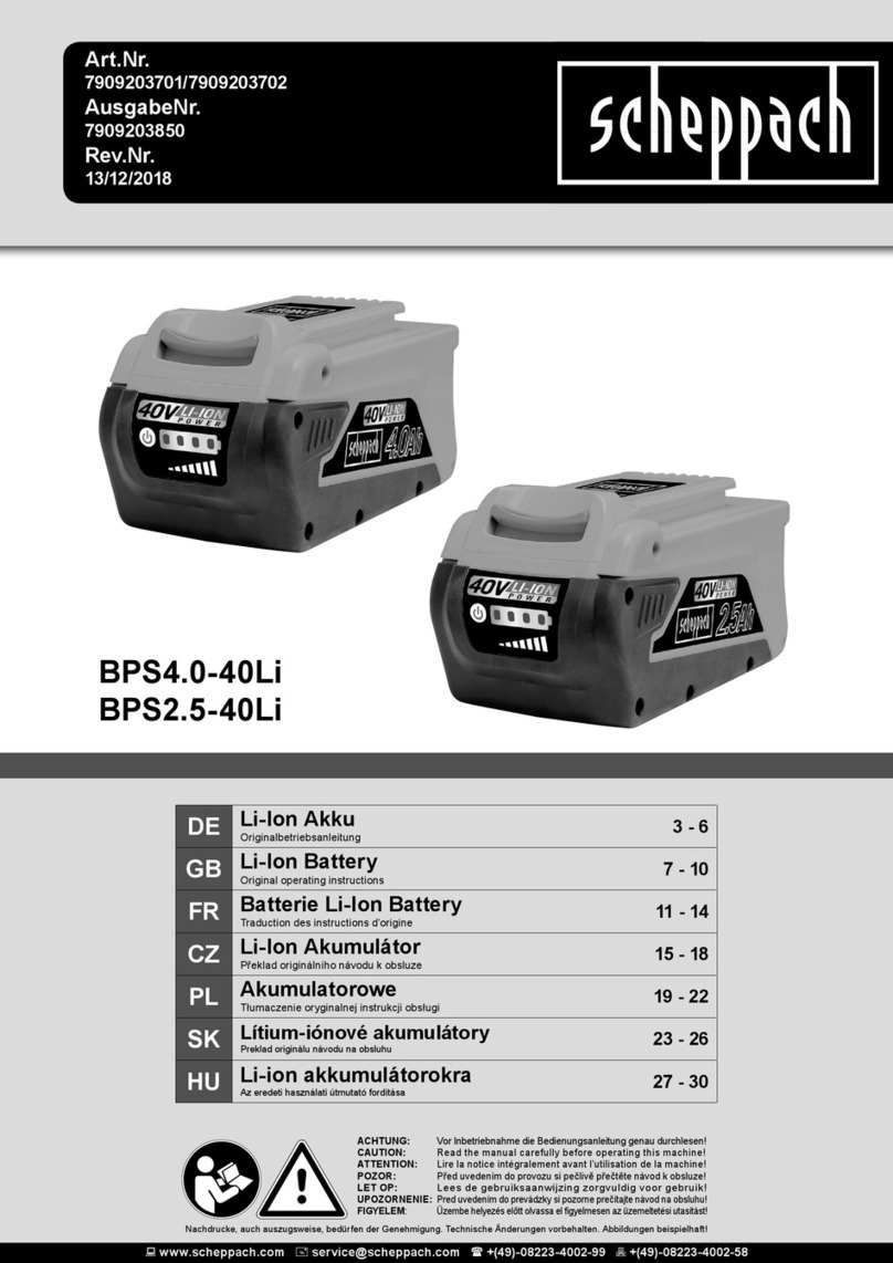 Scheppach BPS4.0-40Li User manual