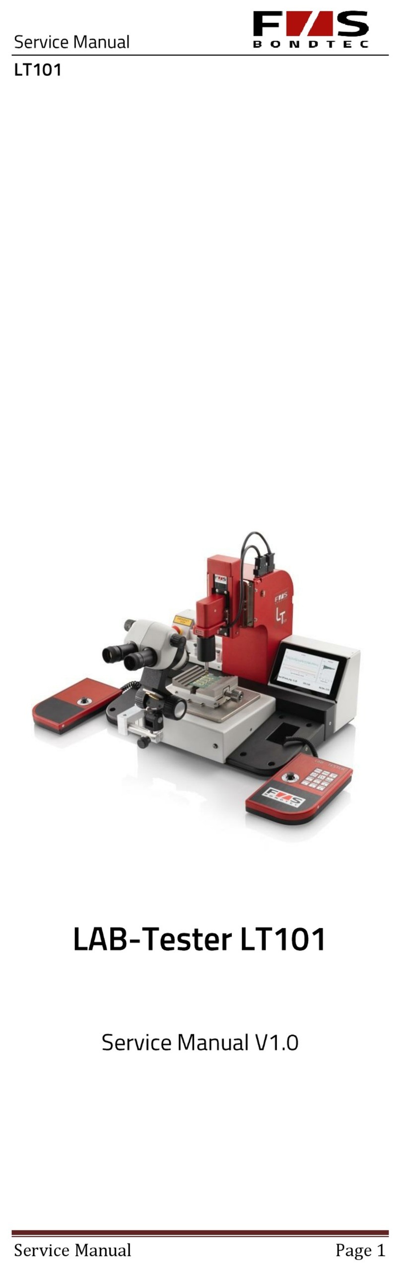 F&S Bondtec LAB-Tester LT-101 Service manual