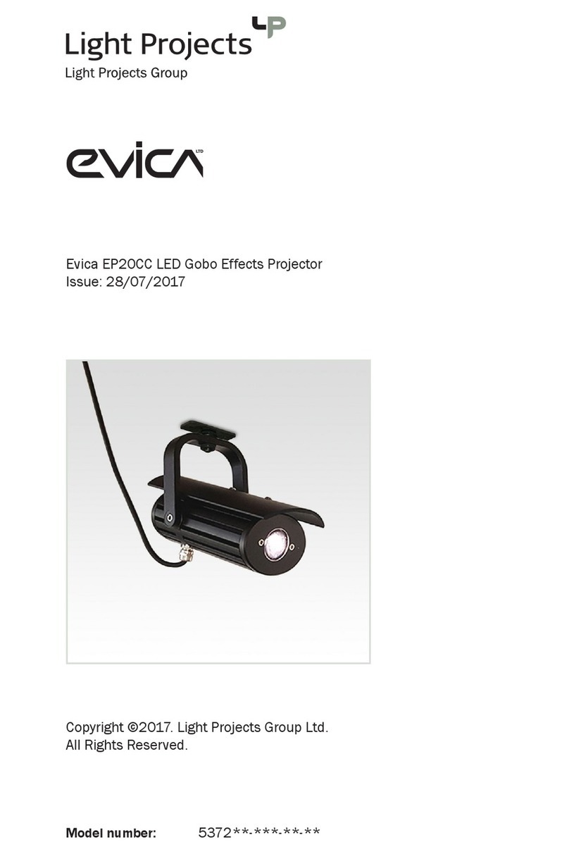Light Projects Evica EP20CC installation manual