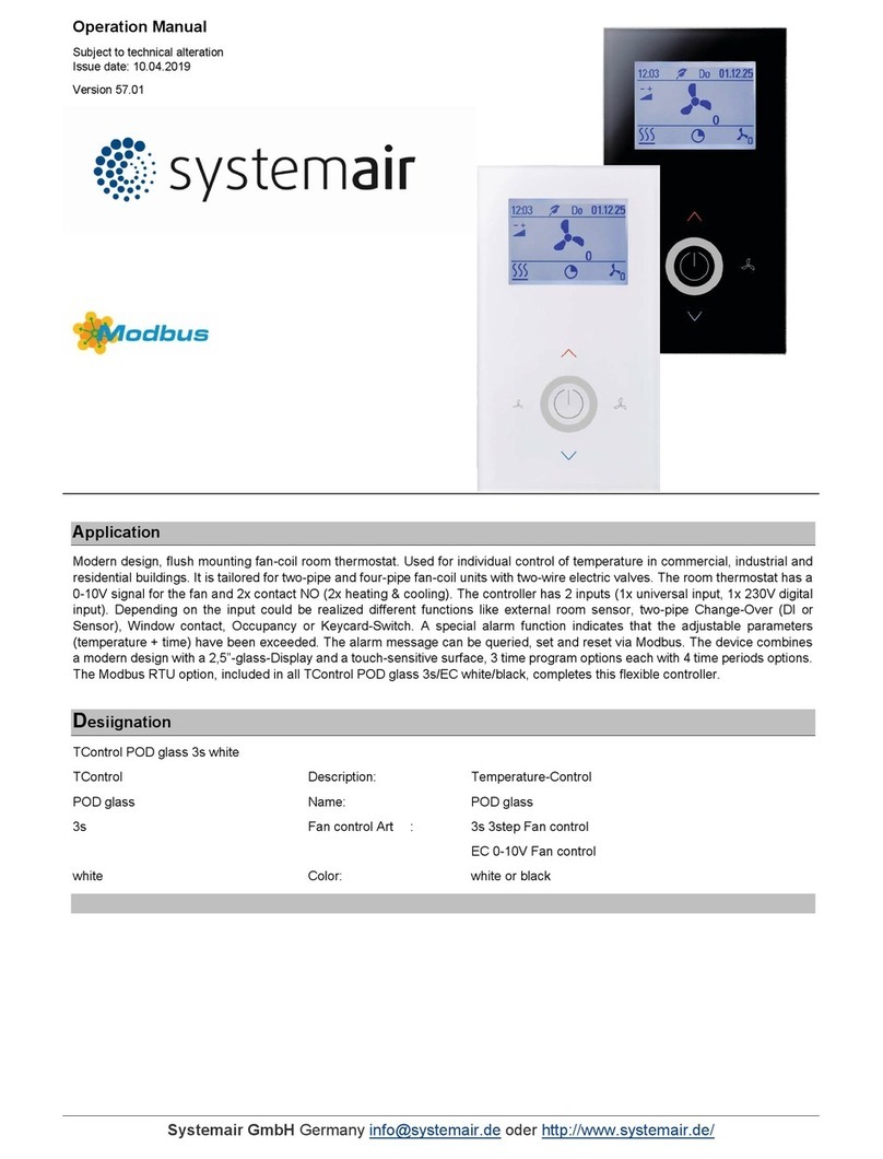 System air TControl POD glass 3s white User manual