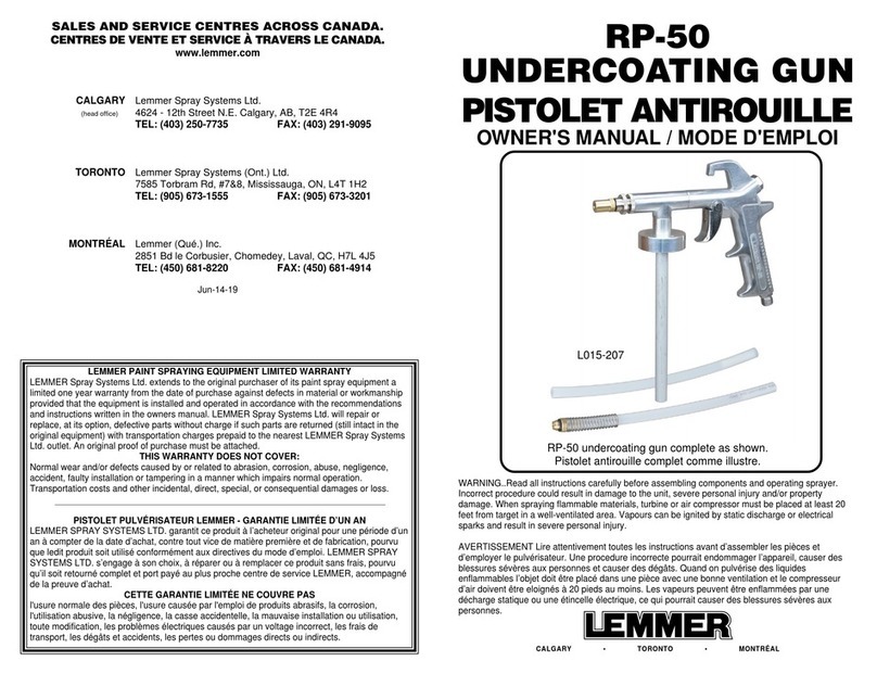 Lemmer RP-50 User manual