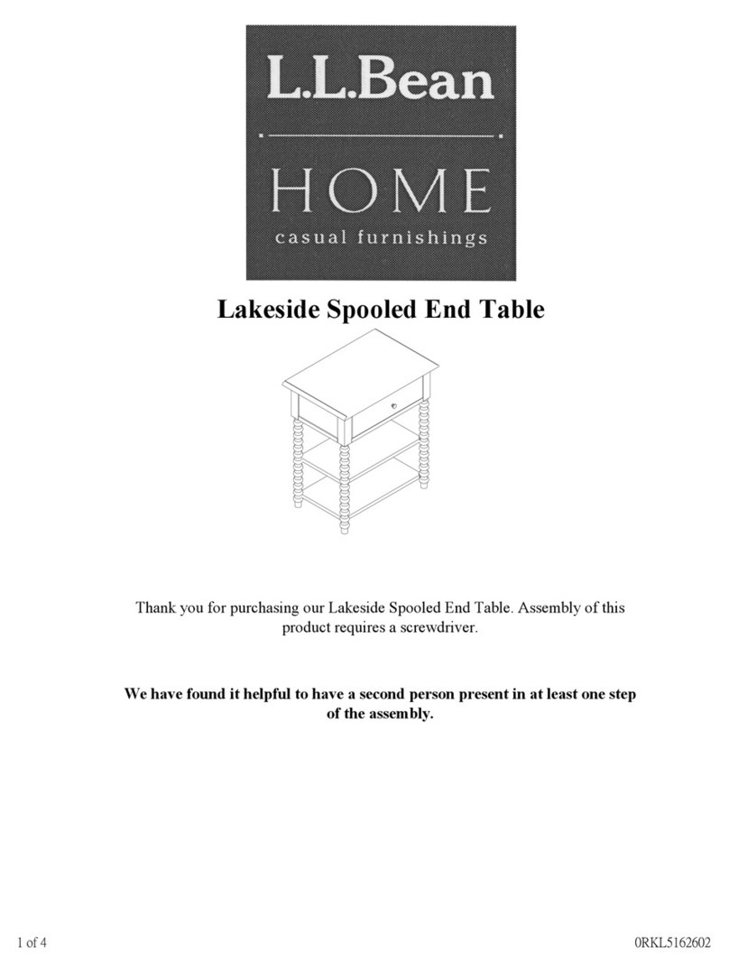 L.L.Bean Lakeside Spooled End Table Assembly instructions L.L.Bean Lakeside Spooled End Table Assembly instructions