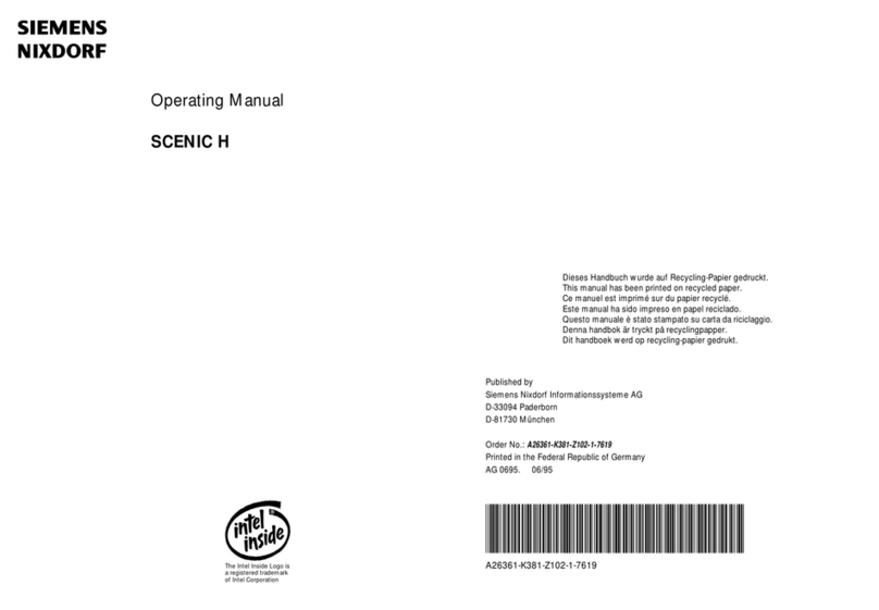 Siemens Nixdorf SCENIC H operating manual