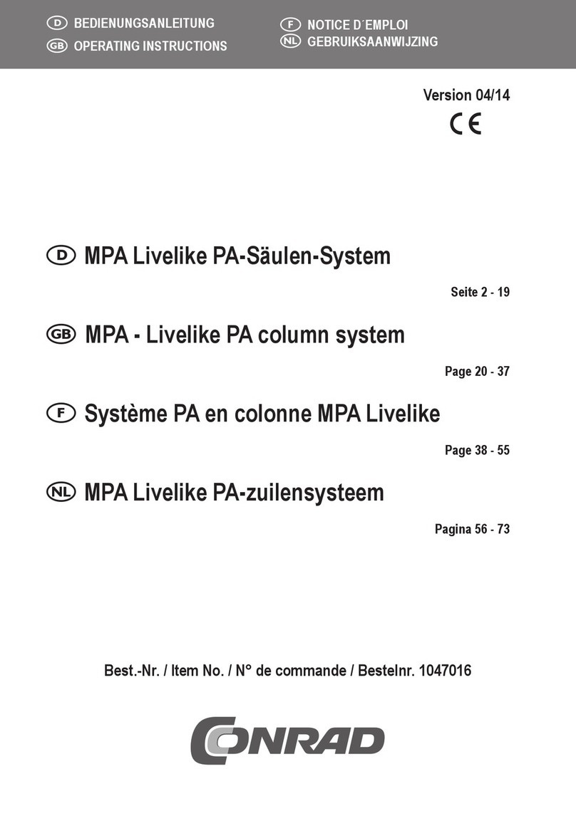 Conrad MPA Livelike User manual