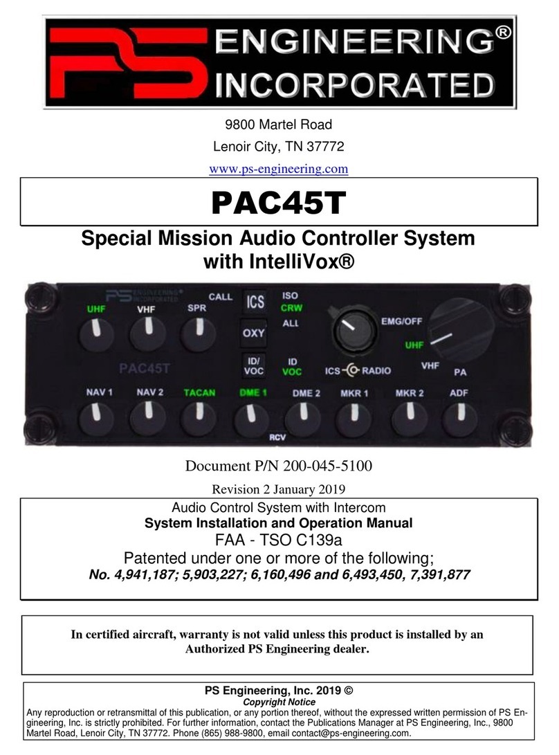 PS Engineering PAC45T System installation and operation manual