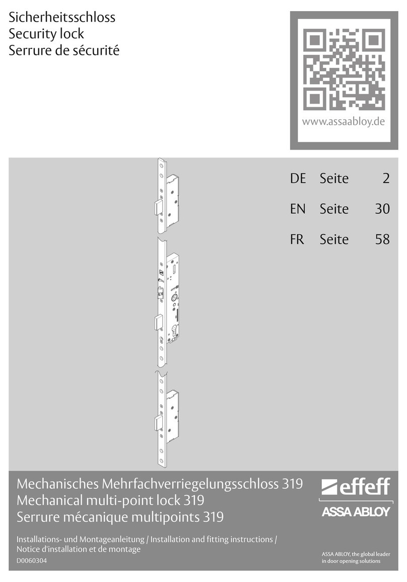 Assa Abloy Effeff 319 Series Installation and fitting instructions