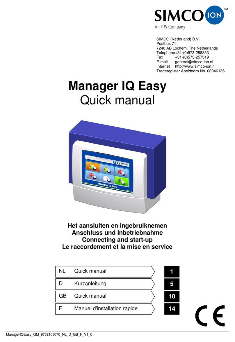 ITW SIMCO ION Manager IQ Easy Quick manual
