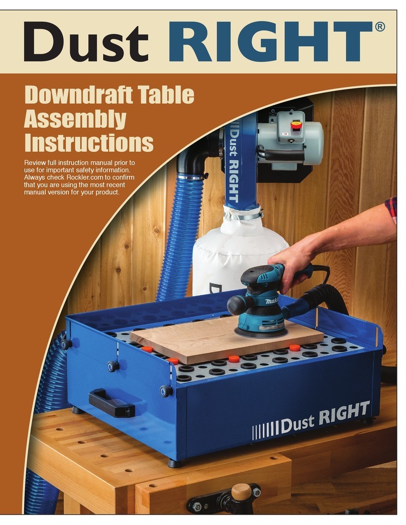 Dust Right Downdraft Table Assembly instructions
