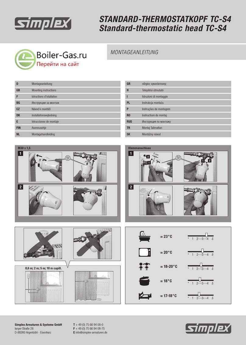 Simplex TC-S4 Mounting instructions