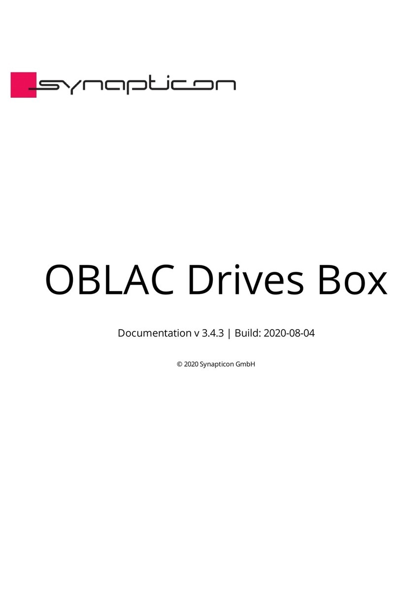 SYNAPTICON OBLAC Drives Box Operator's manual