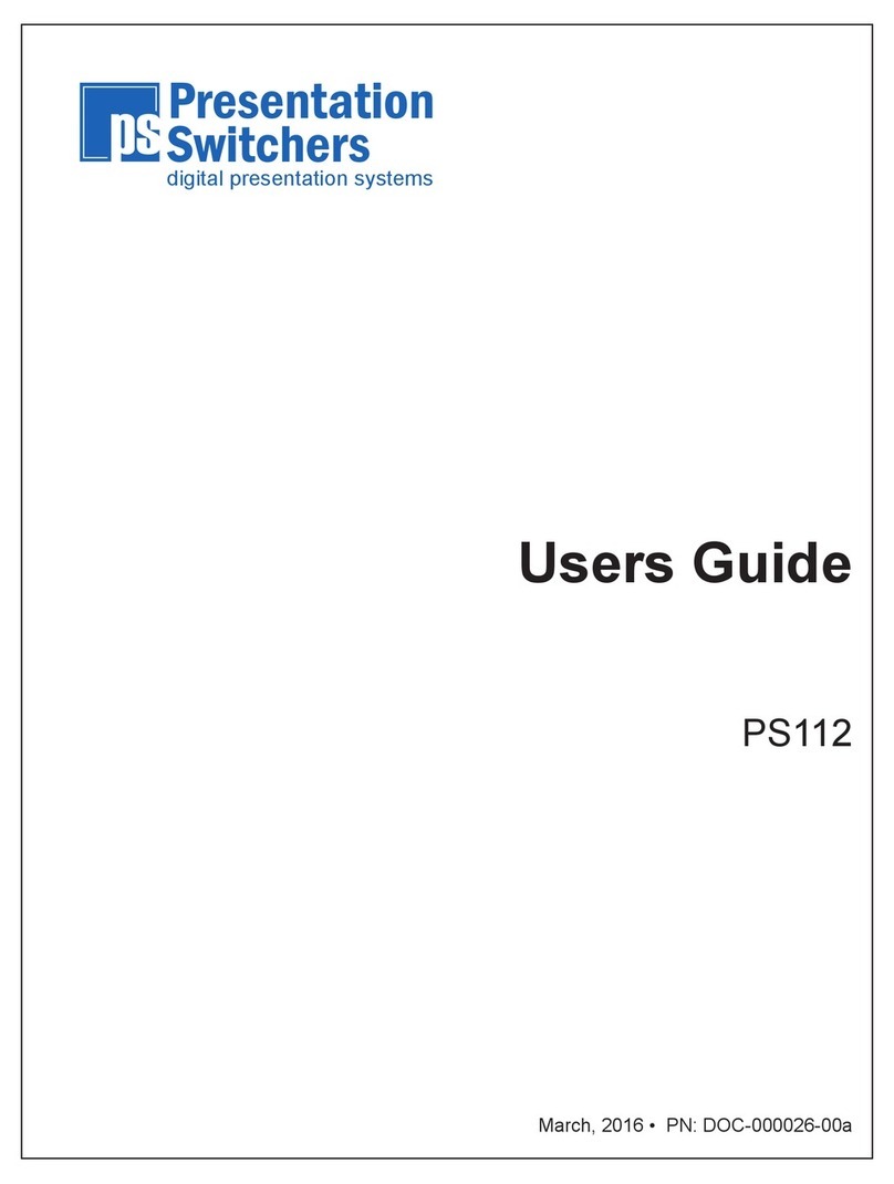 Presentation Switchers PS112 user guide
