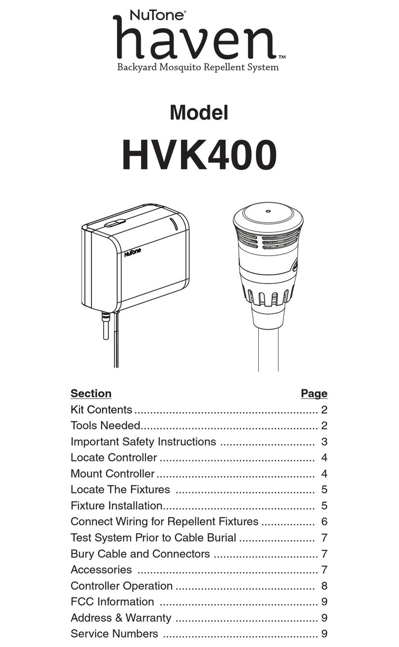 NuTone Haven HVK400 User manual
