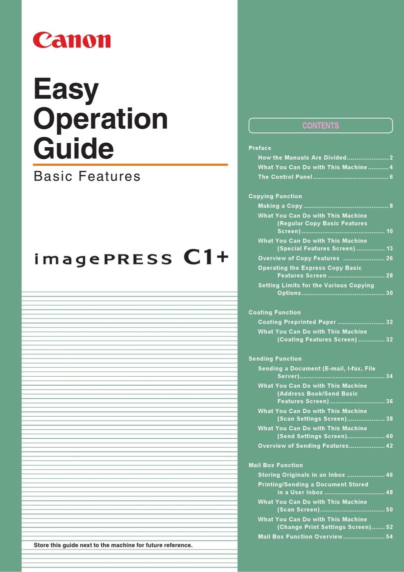 Canon imagePRESS C1+ Product information sheet