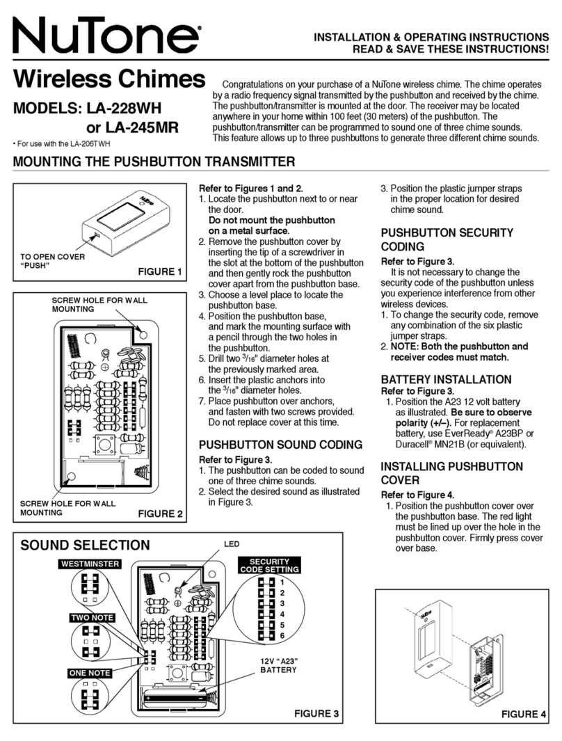 NuTone LA-228WH Manual