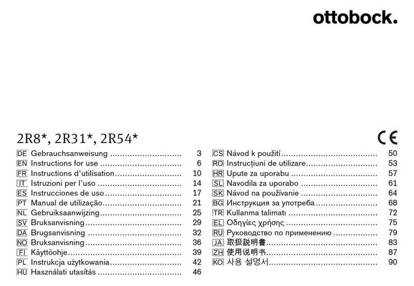 Otto Bock 2R8 Series Instructions for use